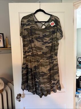 Closet Camouflage Romper in Green and Brown